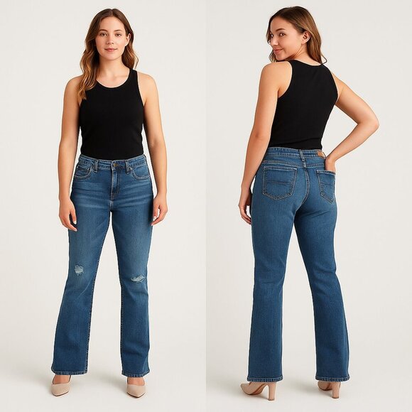 AEROPOSTALE 🌸 Women’s Mid-Rise Authentic Flare Jeans 👖 Size 9/10 Short 🌼✨ - Picture 1 of 15